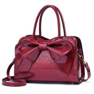 Classic Bag Bag Top Handle Strap Crossbody Satchel With Bow Design Patent Text